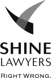 Shine Lawyers logo with stylized checkmark