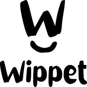 Stylized W logo with smile and Wippet text